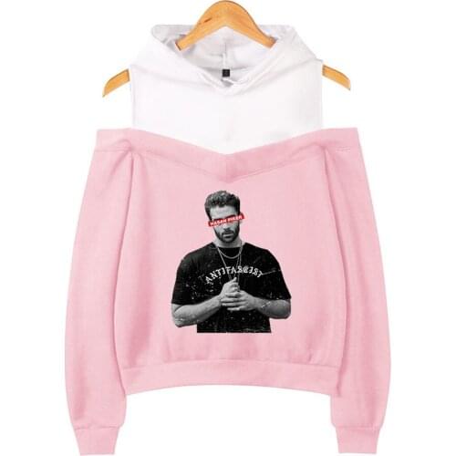 WAWNI Hasan Piker Off-Shoulder Hoodie Cosplay Sweatshirts Hip Hop Pullover Women Girls Tops Sexy Style Hoodie Harajuku Clothes