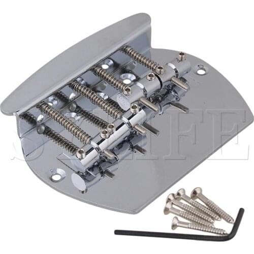 Heavy 4 string curved bass guitar bridge for Electric Bass