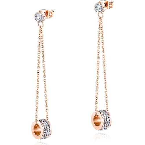 Female Earrings Round Cubic Zircon Stud Earrings For Women Hot Fashion Jewelry Accessory Party Gifts Free Shipping 2019