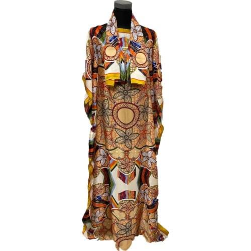 2021 New Floral Summer African Abaya Muslim Hijab Kaftan Maxi Dress Traditional Kuwait Oversized Kuwait Beach BouBou For Lady