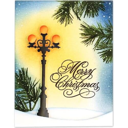 Winter Street Lamp Metal Cutting Dies Stencils For DIY Scrapbooking Embossing Paper Cards Crafts Making Christmas Decor 2018 New