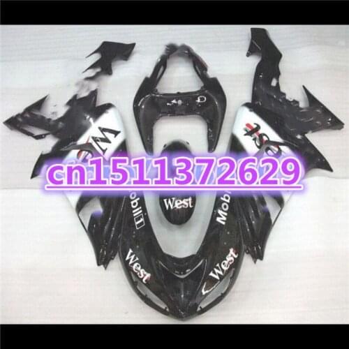 100%new Fairings For KAWASAKI 06-07 NINJA ZX10R 06 07 ZX-10R white black ZX 10R 10 R 2006 2007 Body Fairing Kit