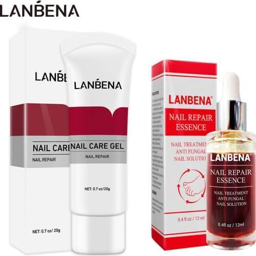 LANBENA 2PCS Nail Care Gel+Nail Repair Essence Serum Nail Treatment Remove Onychomycosis Toe Nail Nourishing Hand And Foot Care