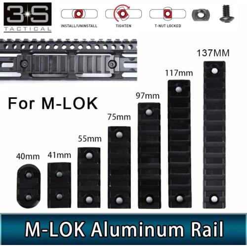 3/5/7/9/11/13 Slots 21mm M-lok Rail Section Weaver Picatinny Rail Cover Military Aluminum Tactical Mlok Handguard