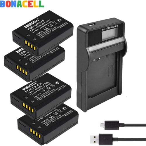LP-E10 LP E10 Digital Camera Battery + LCD Charger for Canon Rebel T3 T5 T6 Kiss X50 Kiss X70 EOS 1100D EOS 1200D EOS 1300D