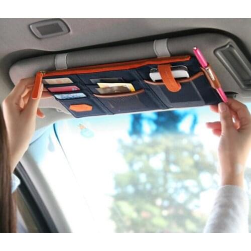Car-styling Car Sun Visor Card Package Holder Multifunction In-Car Pocket Organizer Pouch Bag Pocket Auto Tidying Accessories