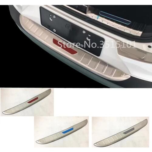 Car External Rear Bumper Protect Trunk Trim Cover Stainless Steel Plate Pedal Accessories 1pcs For Mazda CX-3 CX3 2017 2018 2019