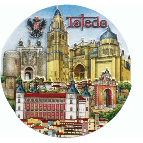 BABELEMI Handmade Painted Spain Toledo 3D Fridge Magnet Barcelona Tourism Souvenirs Collection Refrigerator Magnetic Stickers
