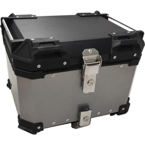 Luggage Helmet Lock Case Aluminum Accessories 45L 55L Universal Motorcycle Rear Toolbox Trunk Storage Tool Box waterproof