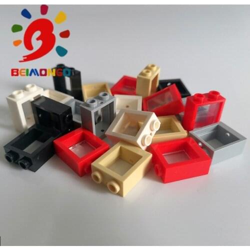 Free Shipping!BEIMONGO Building Blocks MOC Frame 60592*1x2x2* Glass for Frame 1x2x2 20pcs Window DIY Kid Toys can be compitabled