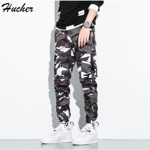 Huncher Mens Cargo Pants Men 2021 Multi Pockets Camouflage Joggers Tactical Military Trousers Streetwear Pants Men Plus Size 8XL