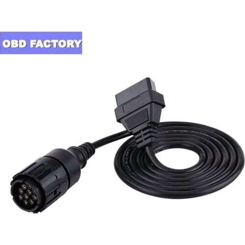 For BMW ICOM D Cable OBD 10Pin Motorcycles to OBD2 16Pin For BMW 10Pin Adapter to OBDII Diagnostic Cable iCOM D Cable
