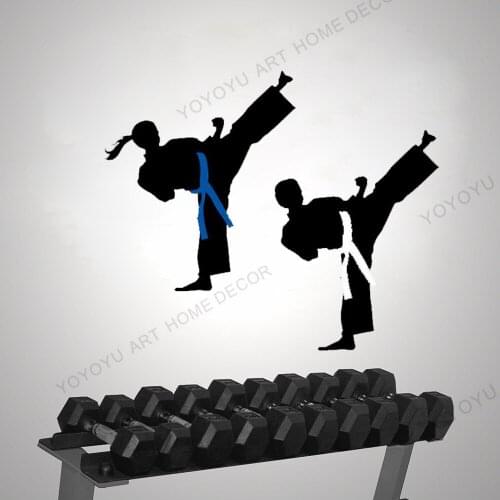 Karate - Sports window sticker Kids Room wall stickers home decor living room decor sticker wall bedroom Wall Decals yw-52
