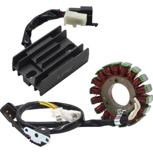 Motorcycle Ignition Magneto Stator Coil + 12V Voltage Regulator Rectifier For Suzuki GN250E GN250 TU250 32800-29B00 32101-38302