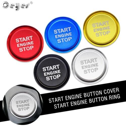 Ceyes Car Engine Start Stop Button Styling Stickers Accessories Covers Case For Volkswagen Phideon For VW Tiguan L Teramont Ring