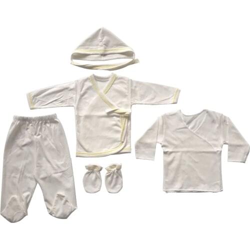 Newborn 5'li Underwear Baby The Zibin Set-Cream yellow