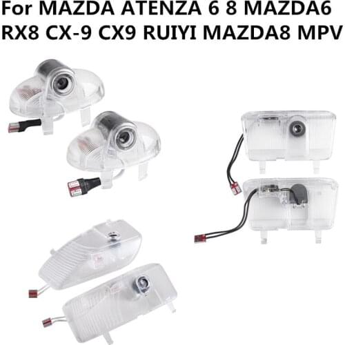 2pcs Led Car Door Welcome Light Laser Projector Logo Ghost Shadow Lamp For MAZDA ATENZA 6 8 MAZDA6 RX8 CX-9 CX9 RUIYI MAZDA8 MPV