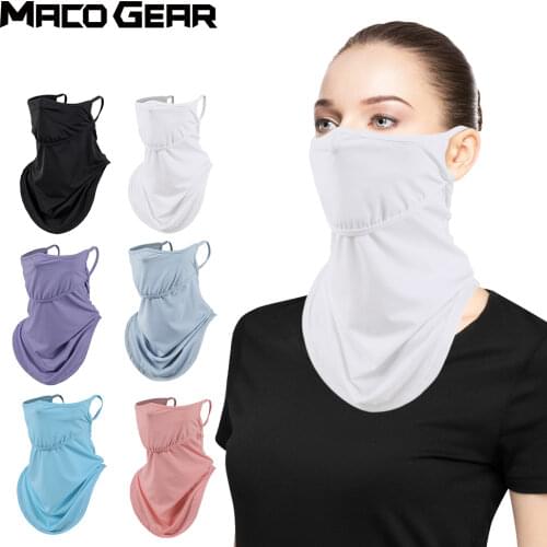 Sports Outdoor Cycling Face Mask Sun Protection Women Breathable Running Hunting Hiking Riding Hanging-Ear Scarf Bandana Summer