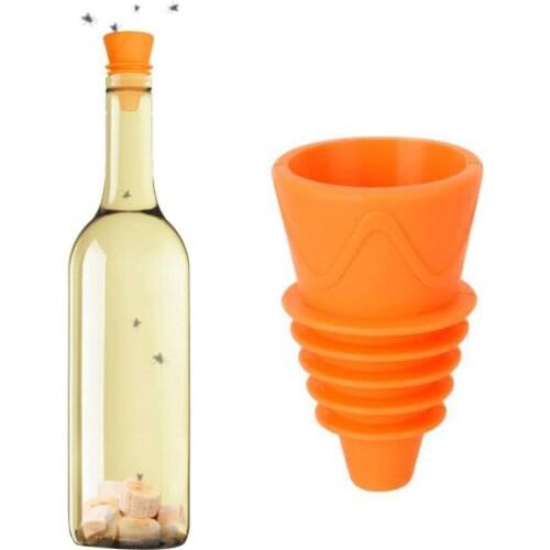 Reusable Fruit Fly Traps Funnel For Kitchen Indoor Gnat Traps Outdoor Non-Toxic Fly Catcher Pest Control Catcher Killer