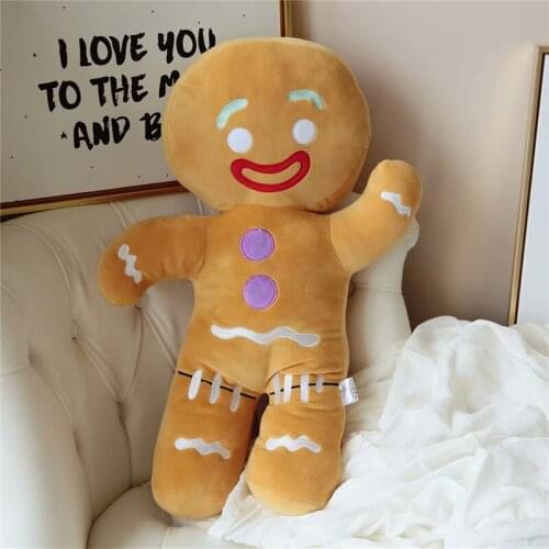 Cartoon Cute Gingerbread Man Plush Toys & Pendant Stuffed Baby Appease Doll Biscuits Man Pillow Reindeer for Kids Gift