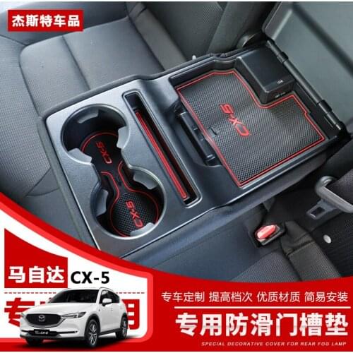 Gate Slot Pad Non-slip Cup Mats Anti Slip Door Groove Mat Sticker for Mazda CX-5 2018