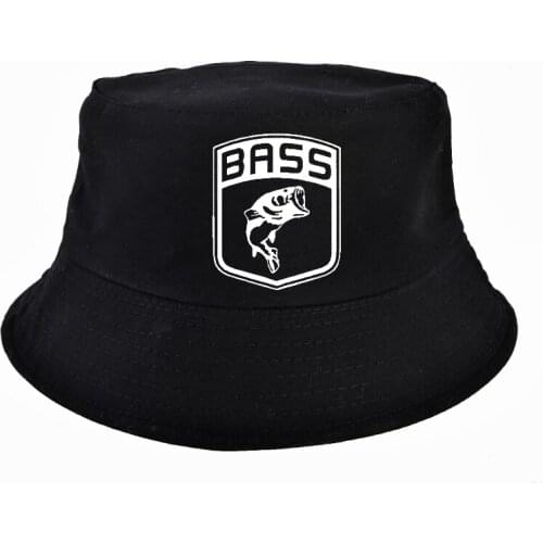 Men Women Bass Fish Fishing Letter printing Bucket hats fashion Summer Unisex outdoor Hunting fishing Bucket Fisherman Bob cap
