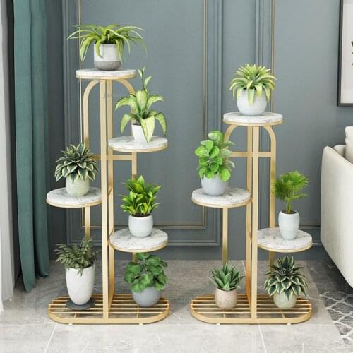 Nordic Wrought Iron Bedroom Flower Stand Living Room Floor Multi-layer Flower Rack Simple Modern Indoor Balcony Plant Shelves