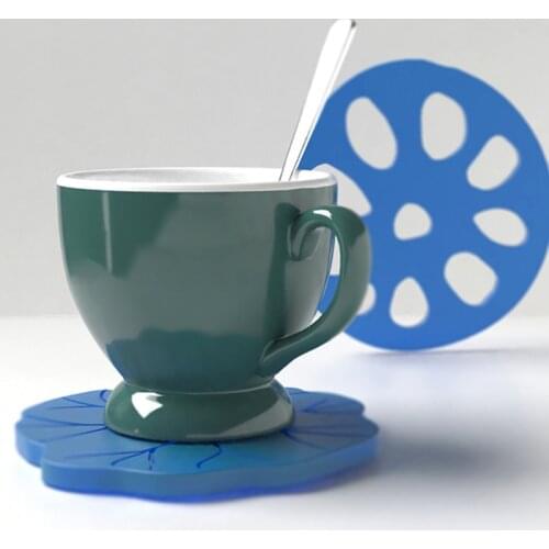 Lotus Coaster Epoxy Resin Mold Tray Cup Mat Casting Silicone Mould DIY Crafts Home Decorations Making Tools