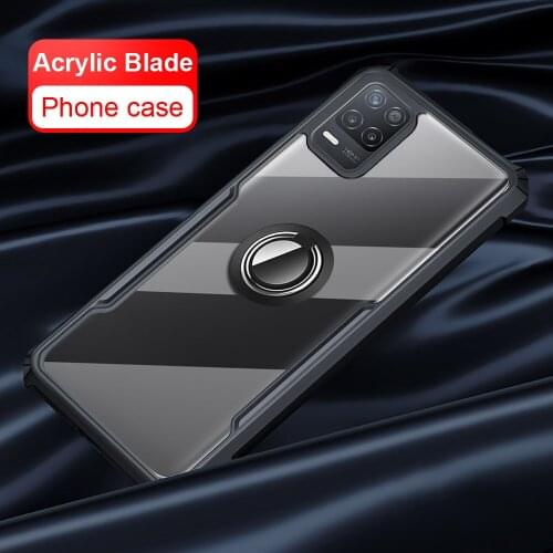 Frame Car Magnetic Holder Phone Case For Oppo Realme Narzo 30 Realmy Narzo30 5G Lens Full Protective Transparent Cover Coque