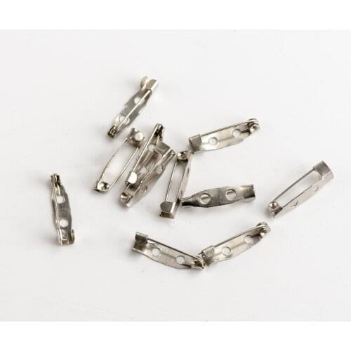 Silver Square Brooch With Lock Tray Pin Wholesale Costume Jewelry DIY Jewelry Making Findings #JY330