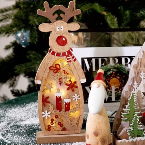 Elk Light Snowman Lantern LED Light Merry Christmas Decor For Home Christmas Tree Ornament Xmas Gifts Navidad 2021 New Year 2022