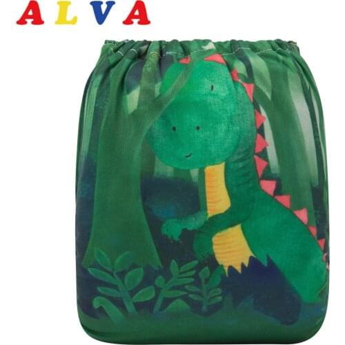 Alvababy Cloth Diapers Baby New Designed Ditigal Positioned Nappy with 1pc Microfiber Insert