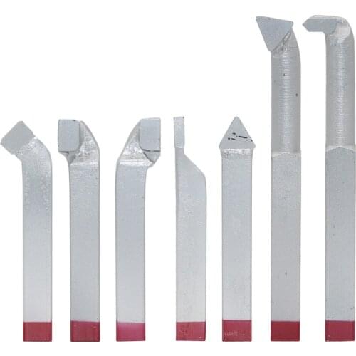 7 Pieces of Carbide Turning Tools, Brazing Tools, Lathe External Cutters, Grooving Cutters,Internal Threads.0.315"Square Handle