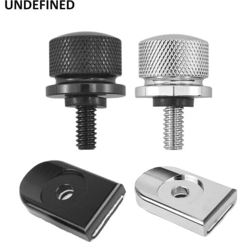 Motorcycle Rear Seat Bolt Tab Screw Mount Knob Cover Knurled for Harley Dyna Super Glide Low Rider Electra Glide 1/4-20