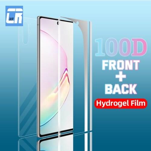 100D Front + Back Matte Hydrogel Film For Samsung Galaxy Note 8 9 10 Plus 20 Ultra S8 S9 S10 S20 Plus S10e Screen Protector Film