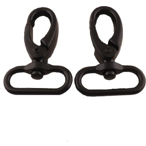 2 pcs Swivel Clasps Clips Lobster Clasps Black Snap Hook Matel Key Chain Ring DIY Craft Backpack Parts Handmade tools decoration