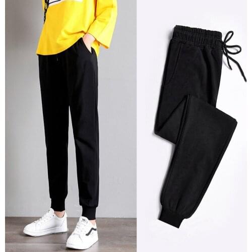 Spring And Autumn Women Sports Pants 2020 New Loose Korean Version Was Thin And High Waist Wild Harem Pants Urban Street Casual
