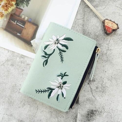 Women 2020 Fshion Wallet Purse PU Leather Print Flower Cash Pocket Photo Mini Clutch Short Purse New /BY