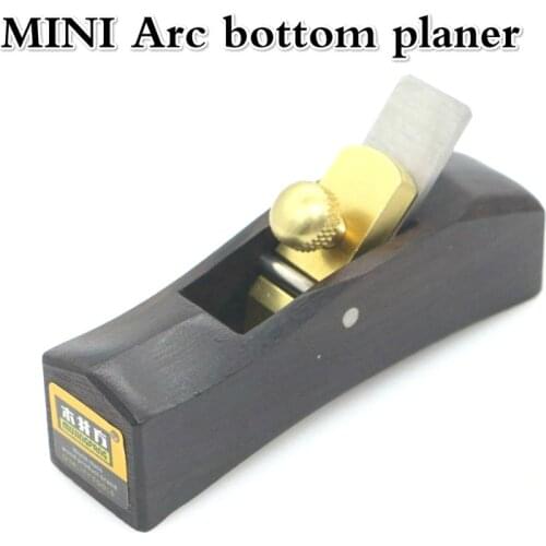 1 PC DIY Mini Hand Planes Carpentry Carpenter Hard and wear-resistant Ebony Joinery Arc bottom planer Woodwork Tools