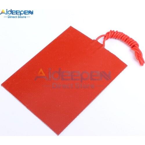 12V 25W Silicone Rubber Panel Heating Constant Temperature Panel Plate 80x100mm Silicone Heating Pad Heater