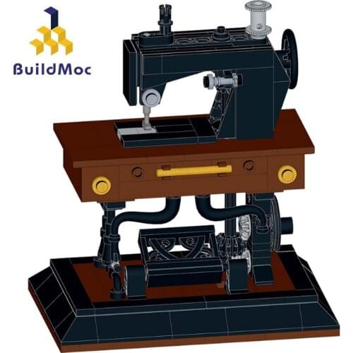 244 PCS Classic Series Sewing Machine Building Blocks Bricks Set Girl Gream Assembling Kid Toy