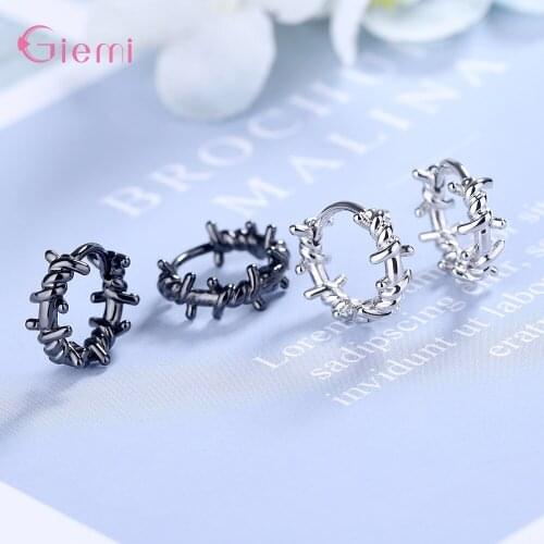 New Arrival 925 Sterling Silver Black Gothic Earrings For Women Girls Trendy 2020 Anniversary Gift Wholesale