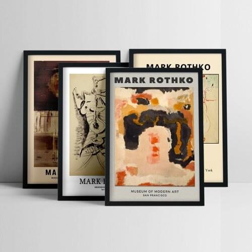 Famous Mark Rothko Abstract Canvas Painting Museum Posters Print Modern Decor Wall Art Pictures For Living Room Bedroom Aisle