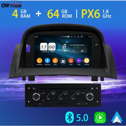 4G LTE PX6 4+64G Car DVD Multimedia Player For Renault Megane 2 II 2003-2009 Bluetooth 5.0 Tethering Android 10.0 GPS Radio DSP