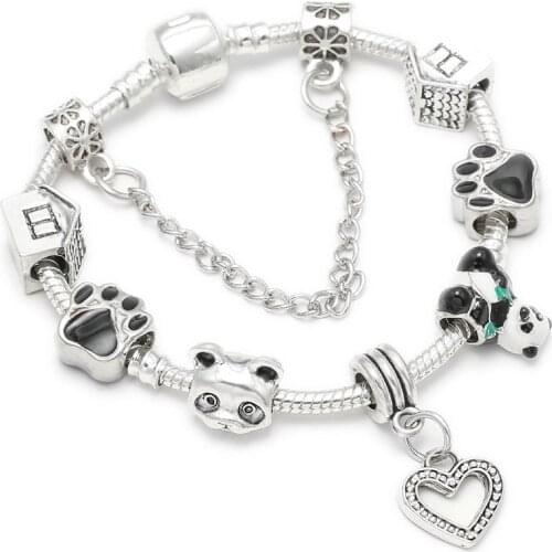Bamboo Panda DIY Accessories Bead Bracelet Woman Pandora Charm Simple Girl With Birthday Gift Bracelet
