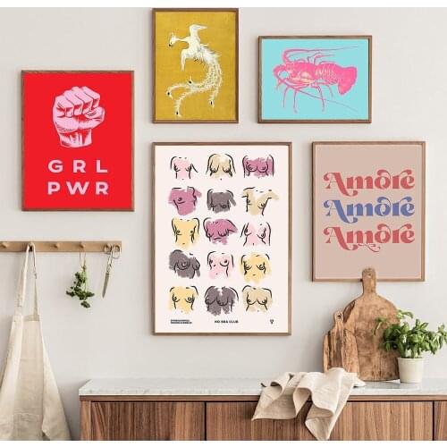 Feminist Fashion Poster Girl Power Wall Art Canvas Painting Print Girls Gift Modern Pictures Living Room Bedroom Home Decoration