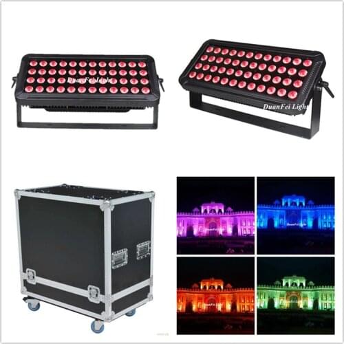 Flycase) 6pcs construction lighting 48*10W RGBW 4IN1LED Waterproof City Color Wall Washer Light LED Wall Wash