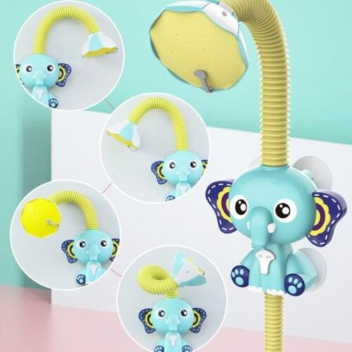 Game Bath Water Toys Baby Elephant Model Faucet Shower Electric Water Spray Toy For Kids Swimming Bathroom Baby Toys