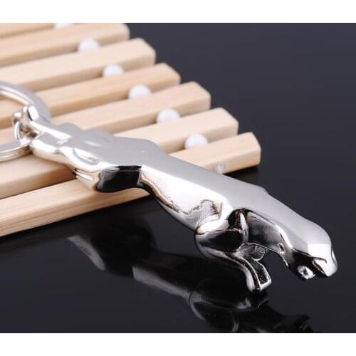 Jaguar leopard head keychain car logo keychain metal keychain stereo Jaguar Keychain