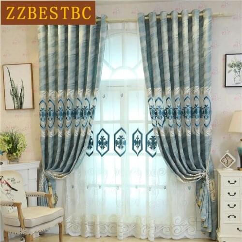 Classic luxury villa windows curtains for living room kitchen European high quality hotel bedroom curtains custom finished